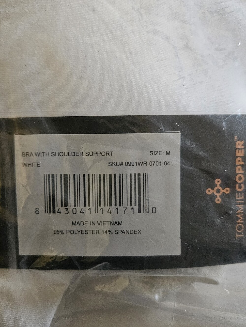 Tommie Copper Shoulder Support Comfort Bra White Size M NWT - Picture 6 of 6